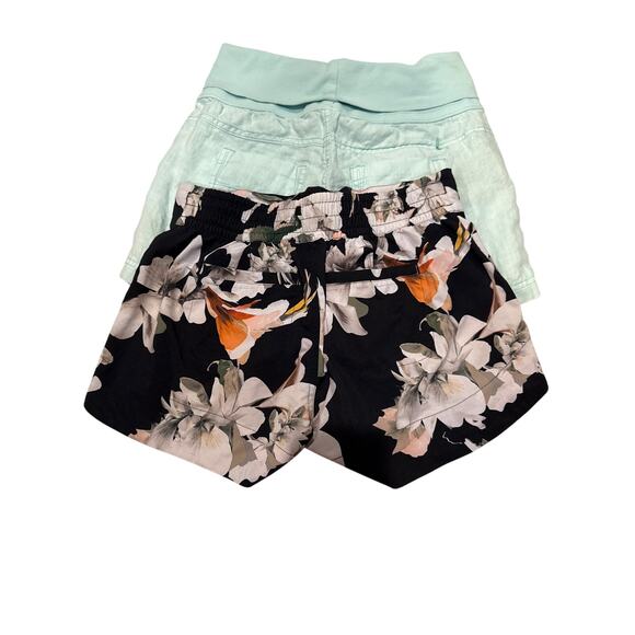 Athleta Hudson Board Shorts & Lima 0 Linen Fold Over Waistband Shorts both Sz 2 - Picture 2 of 16